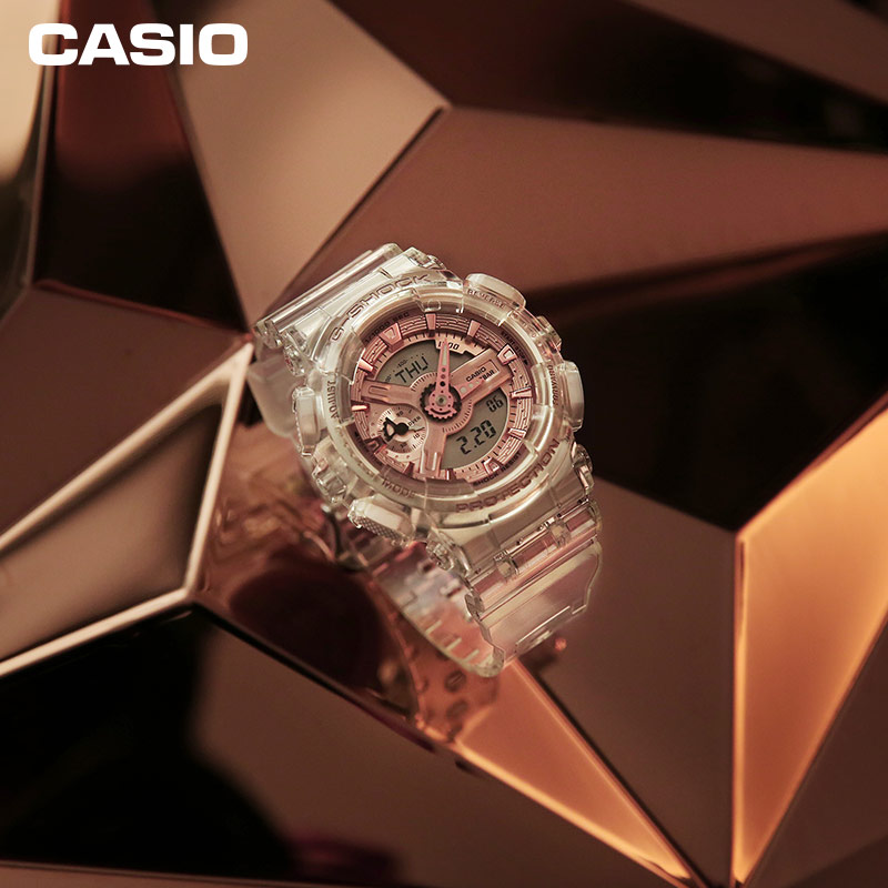 卡西欧(casio)g-shock girls 透明系列女表 时尚运动防水手表 gma