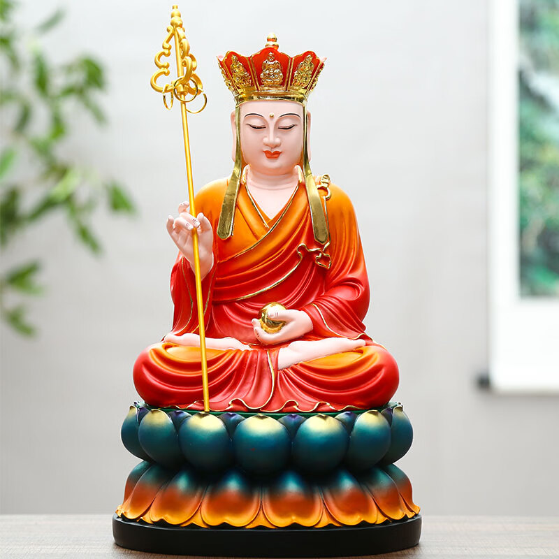 树脂玻璃钢佛像红衣地藏 唐三藏地藏王佛像九华山地藏王菩萨 12寸30