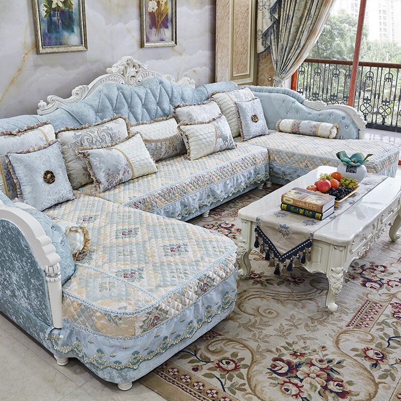 太子沙发专用沙发垫套欧式沙发套罩包四季通用简欧u型贵妃布坐的 针织