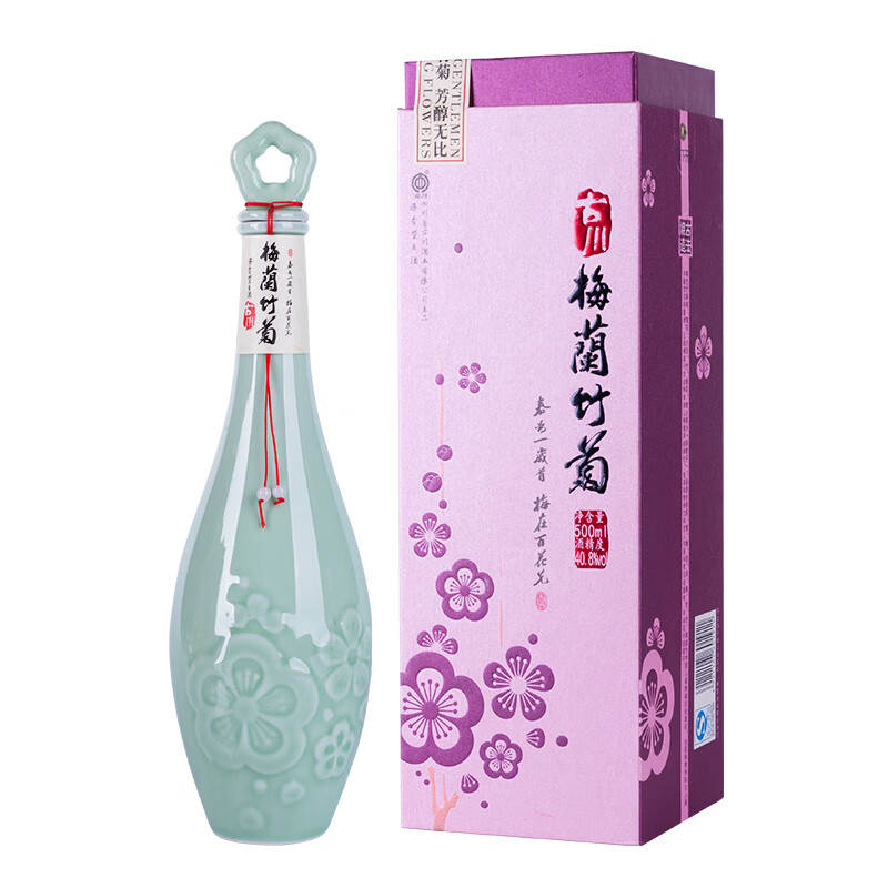 古川川派浓香型白酒40 8度梅兰竹菊480ml 4瓶礼盒版 虎窝购
