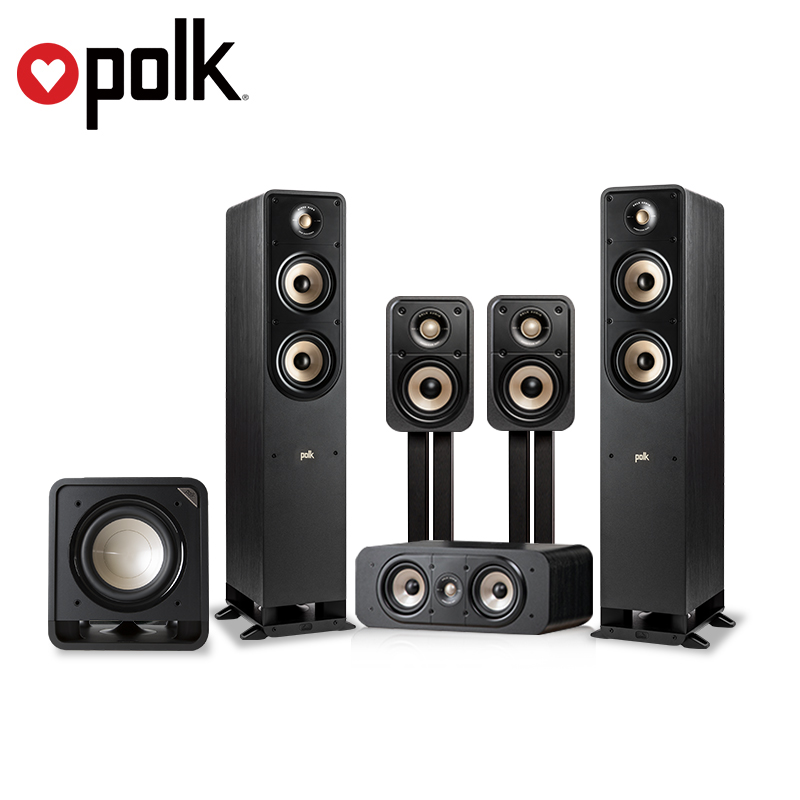 普乐之声（polk）ES50系列音响 家庭影院 5.1声道落地音箱组合 家用客厅高解析度中等尺寸落地高保真电视音响