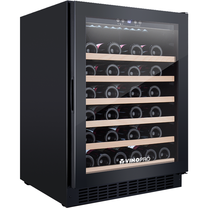 维品诺（VINOPRO） 红酒柜 恒温酒柜 压缩机风冷家用嵌入式实木葡萄酒冷藏柜 BU-145 黑色玻璃门