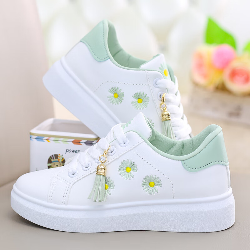 jbxb春季鞋子女2023新款休闲鞋初中生百搭学生春秋运动小白鞋女生板鞋