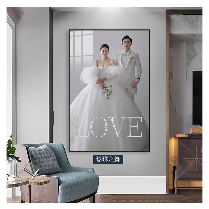 莎庭 婚纱照多宫格相框放大挂墙定制玄关画照片墙喜嫁制作抖音火 1张