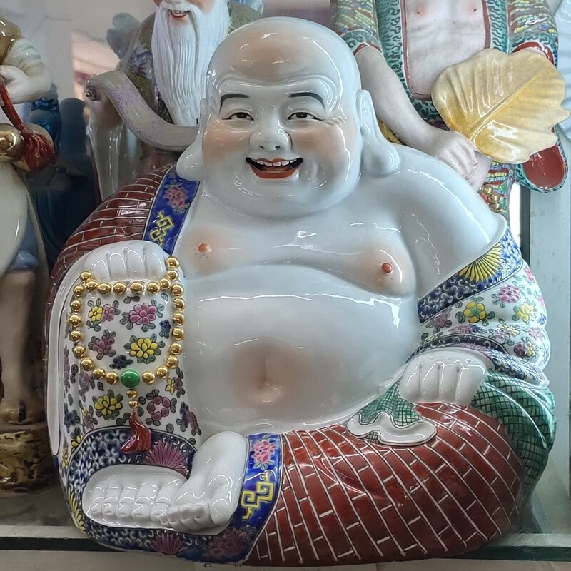 戈晨景德镇瓷器雕塑佛生日礼物瓷器佛居家祝福瓷器立体佛玄关