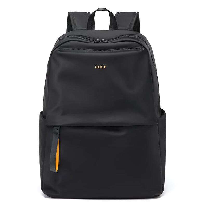 高尔夫(GOLF)双肩包男士背包商务大容量15.6英寸电脑包学生书包防泼水旅行包 黑色