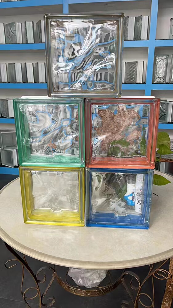 振岩空心玻璃砖透明方形彩色热熔实心玻璃砖磨砂水晶砖玄关隔断墙厂家