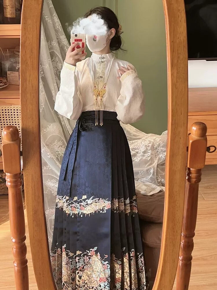 PHIMART新中式马面裙国风古装小个子明制汉服女款汉元素日常通勤套装 白色上衣+马面裙不送吊坠 M使用感如何?