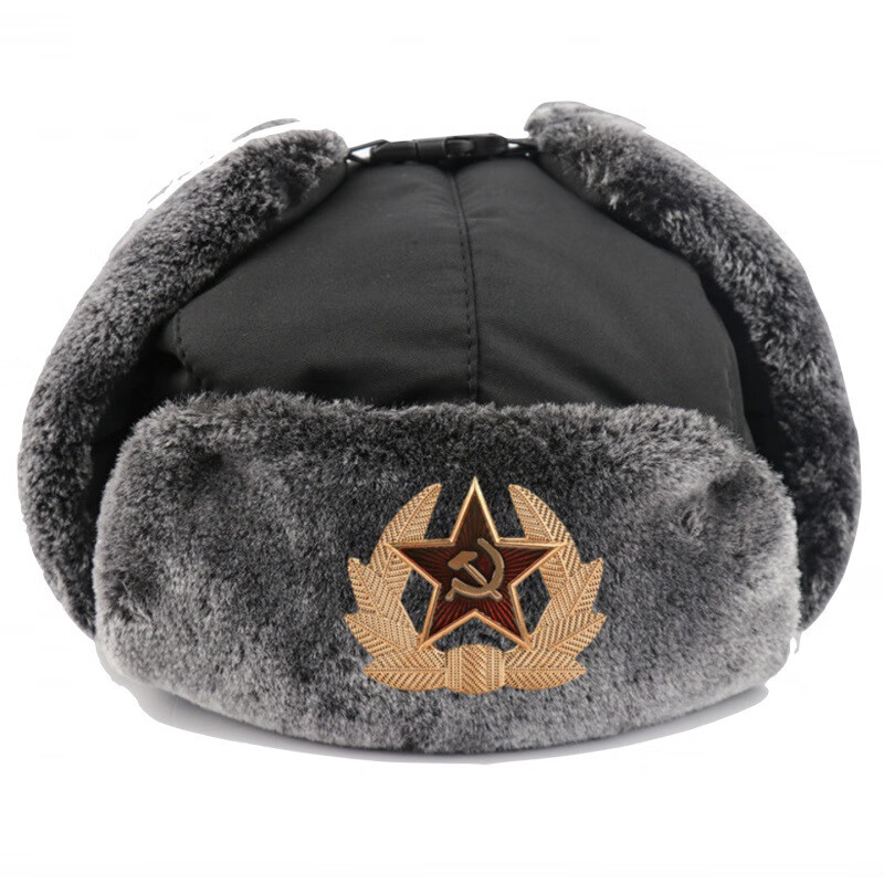 苏联cccp徽章雷锋帽防风保暖护耳帽男女户外骑行俄罗斯保暖帽子军训