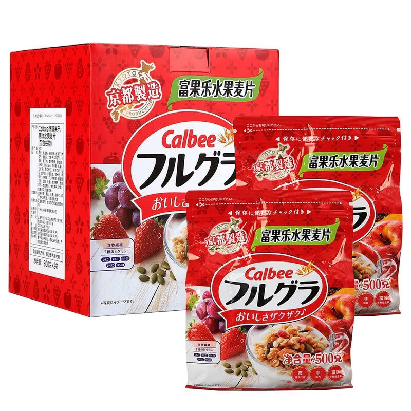 卡乐比(calbee)日本进口水果麦片富果乐燕麦片坚果干吃酸奶营养早餐