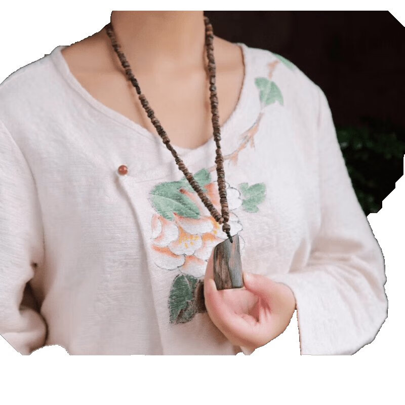 冰珂晶石天然老料达拉干沉香木吊坠项链文玩佛珠男士 礼品汽