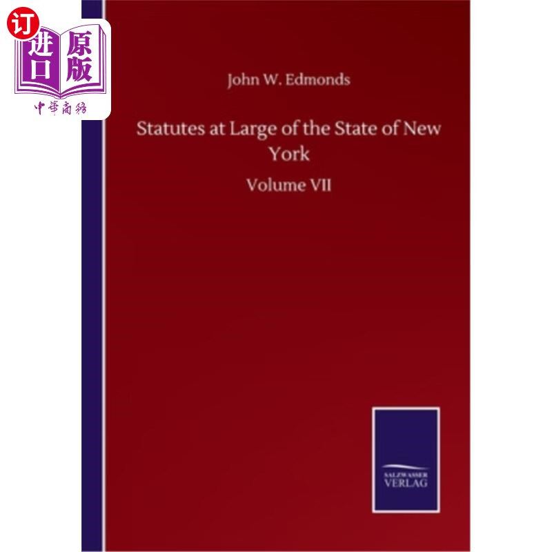 海外直订statutes at large of the state of new york: volume vii