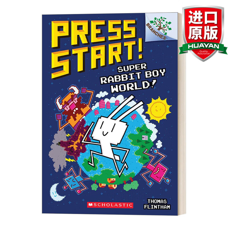 press start 12 super rabbit boy world 英文原版 方块兔12 英文版