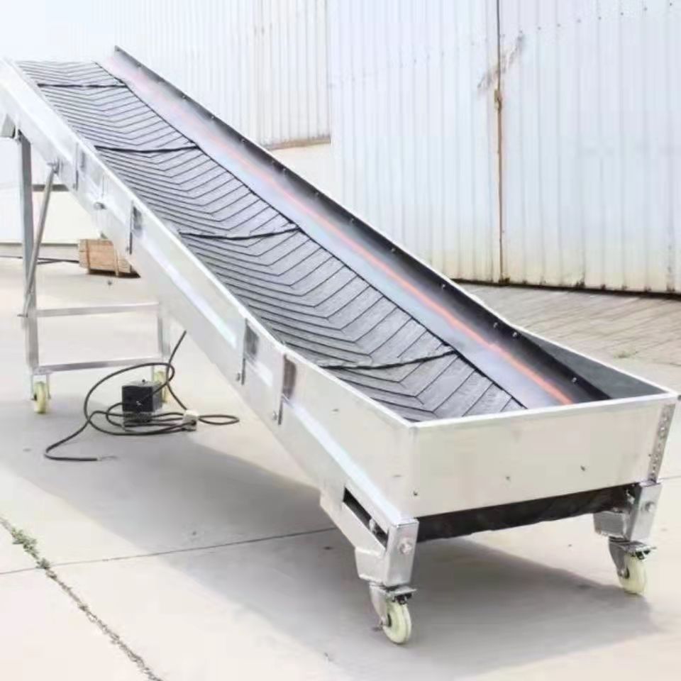 惠利得传动带输送机小型输送带皮带防滑电动可移动折叠化肥装车卸货