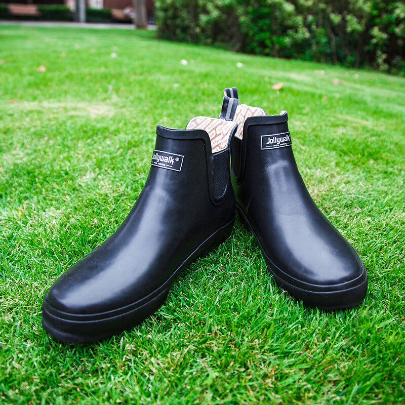 jolly walk非常行雨鞋男女时尚低帮水鞋雨靴牛勃朗潜水鞋防水耐磨防滑