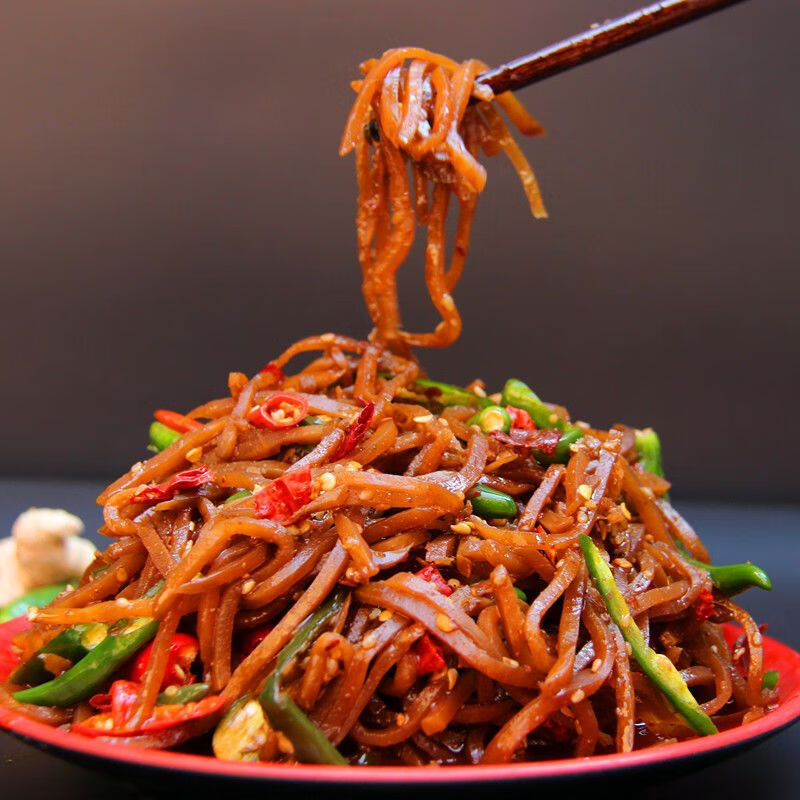 丝下饭酱菜辣小菜辣椒炒芥菜咸菜疙瘩丝榨菜开 辣炒咸菜丝300克x2袋