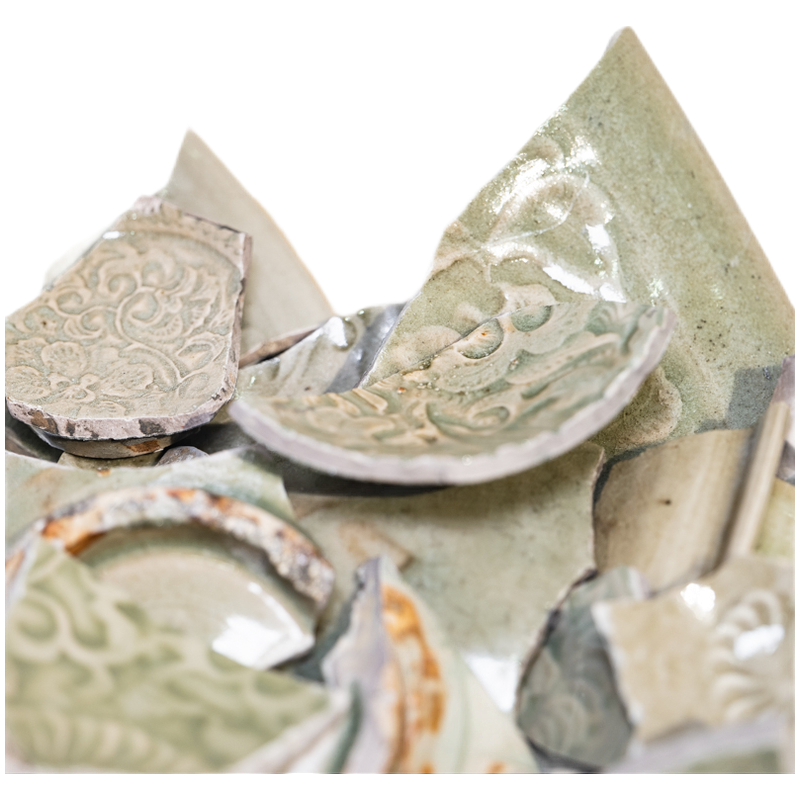 游此斋耀州窑瓷器古玩瓷器瓷片工艺品收藏瓷器碎片学习标本碎片绿釉瓷