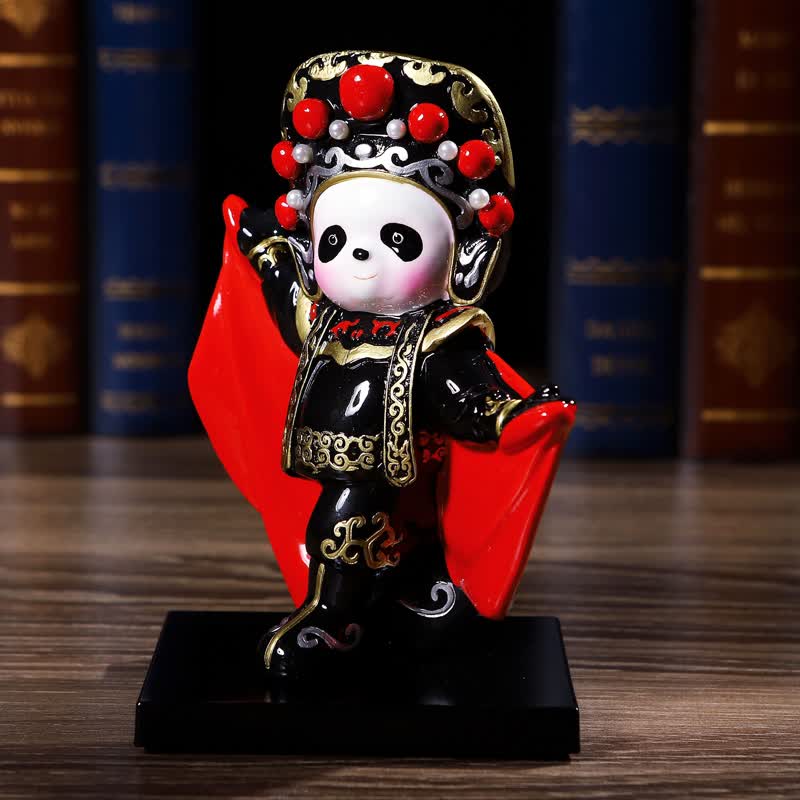 功夫熊猫脸谱摆件中国风礼物外事礼品送老外出国礼品 京剧脸谱 23号黑