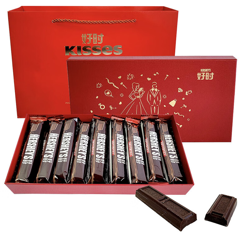 好时(hersheys) 好时浓醇可可黑巧克力礼盒装270g喜糖520情人节休闲