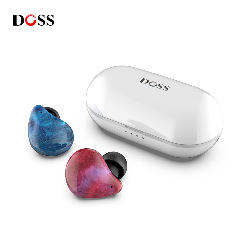 DOSS （德仕）真无线运动蓝牙耳机 TWS降噪 入耳式安卓苹果小米华为单双模式带充电仓 极光双色