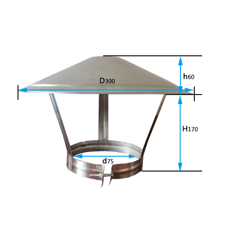 防风帽不锈钢烟囱防雨帽排烟排气管道放风帽烟筒盖土灶壁炉烟管罩