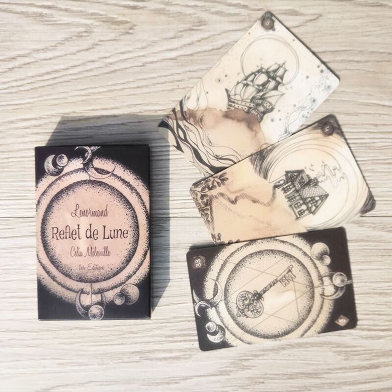 雷诺曼reflet de lunelenormand deck素描利诺曼之家36张 月亮素描牌