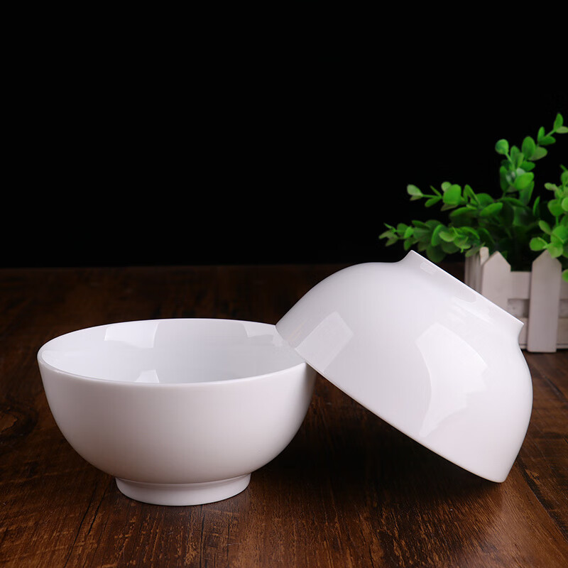 錦鳯景德镇高温白瓷饭碗面碗汤锅鱼盘菜盘吃碟斗碗大碗碗盘陶瓷餐具 罗汉12头（6碗+6盘）