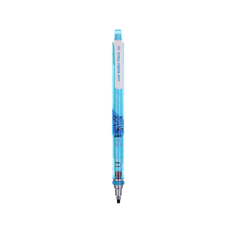 三菱（uni）学生自动铅笔KURU TOGA系列M5-450T铅芯自动旋转活动铅笔0.5mm 透明蓝 单支装