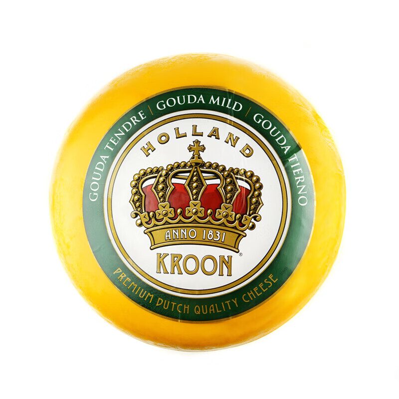 【6年老店】荷兰gouda皇冠黄波芝士奶酪 淡味高达奶酪450g分装干酪