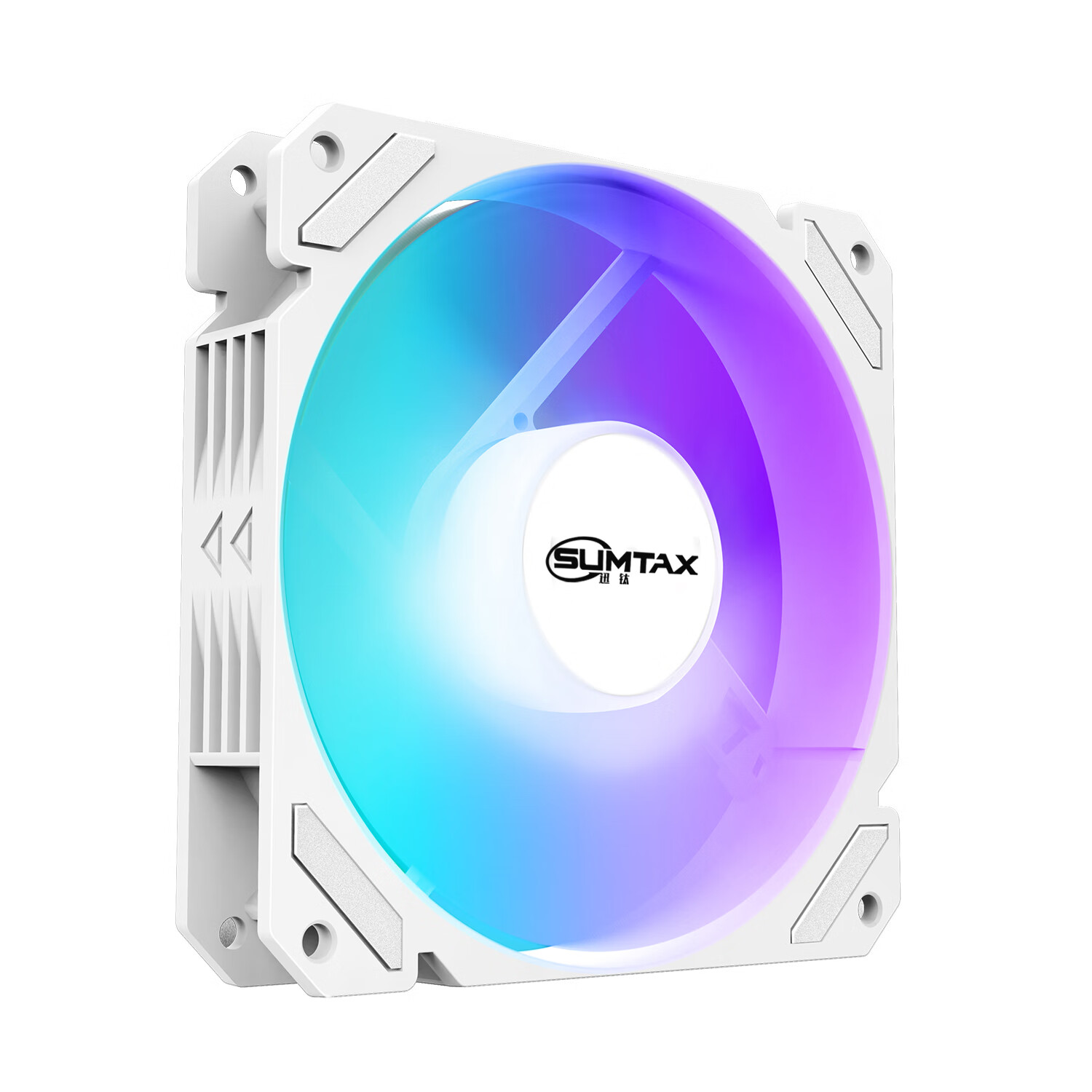 机箱散热风扇(炫彩定光12cm风扇/液压轴承/减震脚垫/大4pin串联/静音