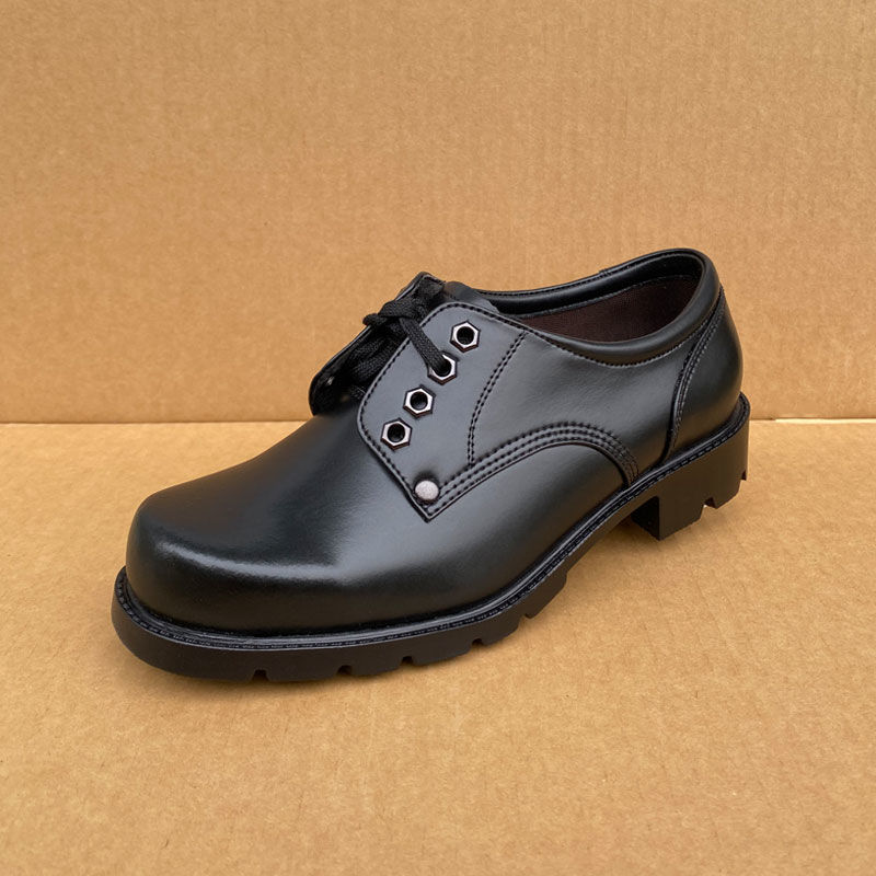 职业装鞋男皮鞋男劳保鞋大头皮鞋系带皮鞋商务休闲皮鞋 黑色 43
