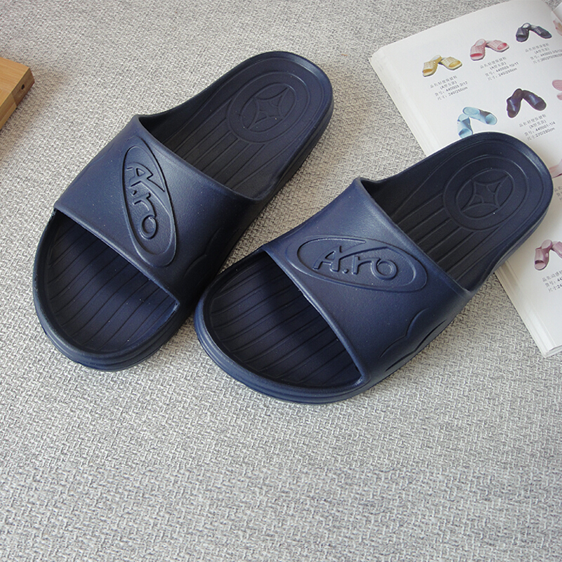 DIAN 韩国进口轻便新型透气时尚休闲浴室拖鞋 深蓝色 270mm 适合41-42码