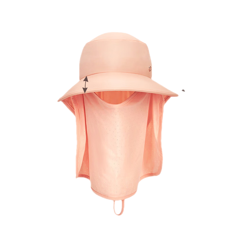 駱駝（CAMEL）全防護(hù)防曬帽子遮臉防紫外線夏徒步騎行運動遮陽太陽漁夫帽女 【全遮臉防曬】A1S3PX106,仲夏粉 均碼