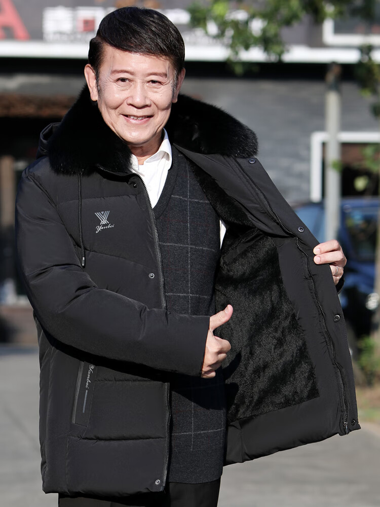 oman)男士棉袄40岁到50岁冬季爸爸爷爷冬装外套老年人棉衣男加绒加厚