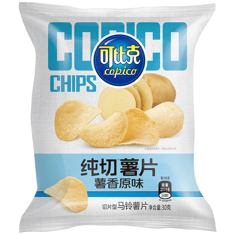 达利园可比克(capico) 纯切薯片原味烧烤番茄黄瓜味混合装原切薯 混合
