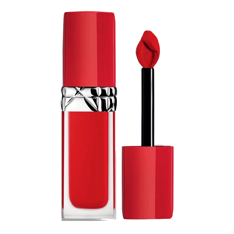 迪奥(dior)唇釉 口红 唇膏 小胖丁红管唇釉999#哑光经典正红色