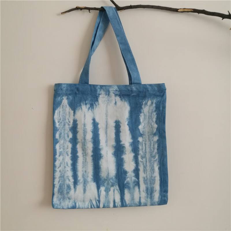扎染帆布包蓝染包包女包云南大理白族手工草木植物染包单肩包 款式一