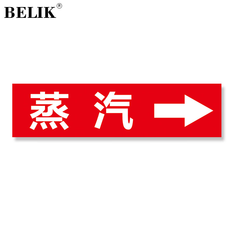 belik 蒸汽管道标识 5张 20*4cm 反光膜流向箭头工业管道色环标签贴标