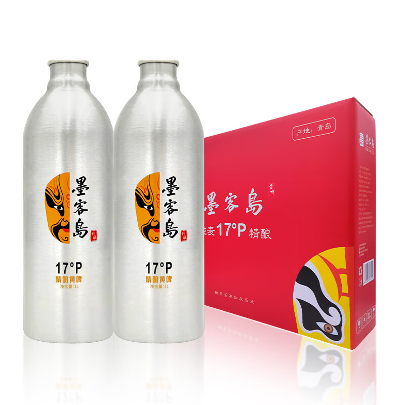 墨客岛精酿纯麦黄啤17°p国产精酿高度啤酒全麦皮尔森礼盒装 【精酿17
