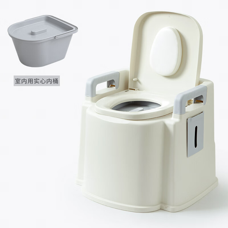 家用老人坐便椅移动马桶坐便器卫生间简易扶手架椅子农村旱厕结实痰盂