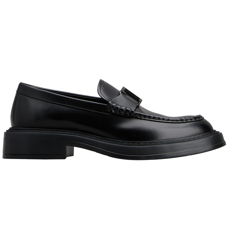 TOD’S【特惠6折】官方男士TIMELESS大T扣厚底樂(lè)福鞋皮鞋單鞋 黑色 42.5 建議拍小半碼