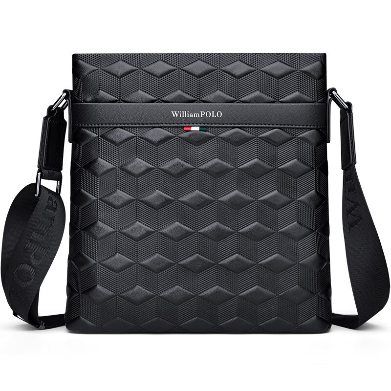 williampolo【男士礼物】保罗皮包男士单肩包真皮商务休闲斜挎包牛皮