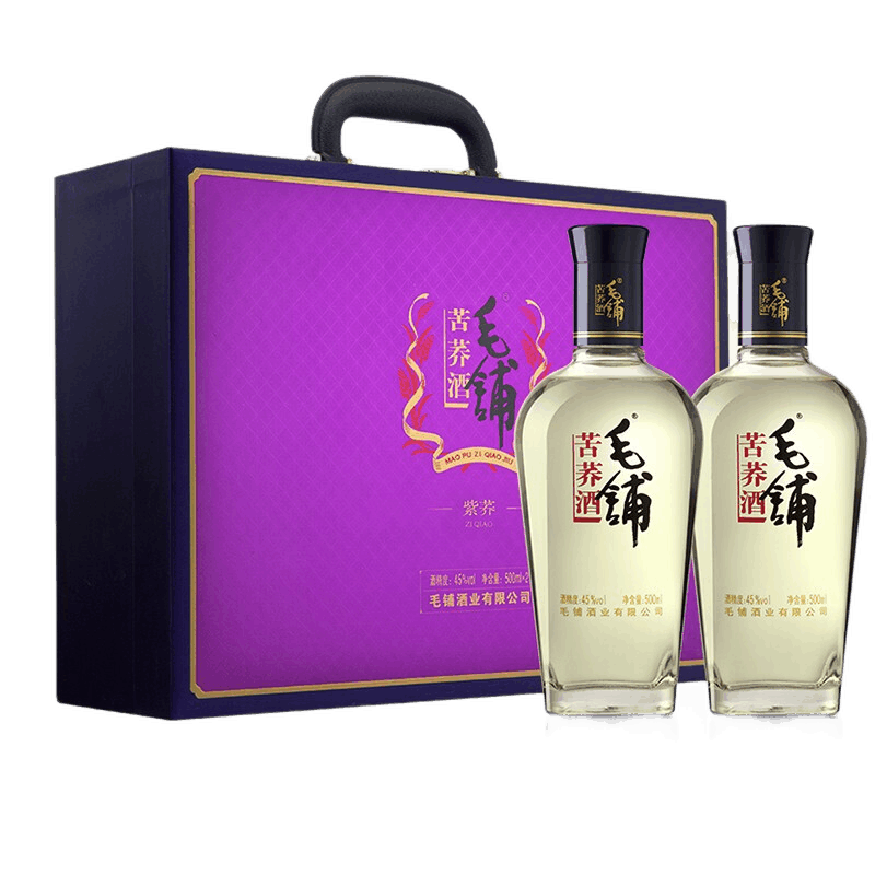 劲牌毛铺苦荞酒金荞礼盒/紫荞42度陈酿 500ml*2露酒 42度 500mL 2瓶 礼盒