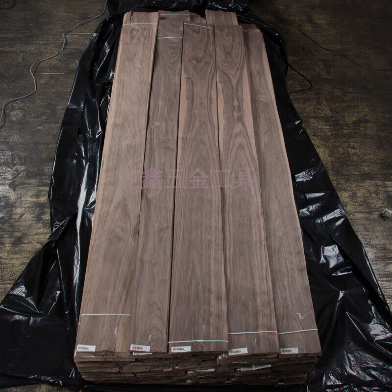 施韵令黑胡桃山直纹实木木皮家居板门板地板装饰面板贴皮 板长山纹