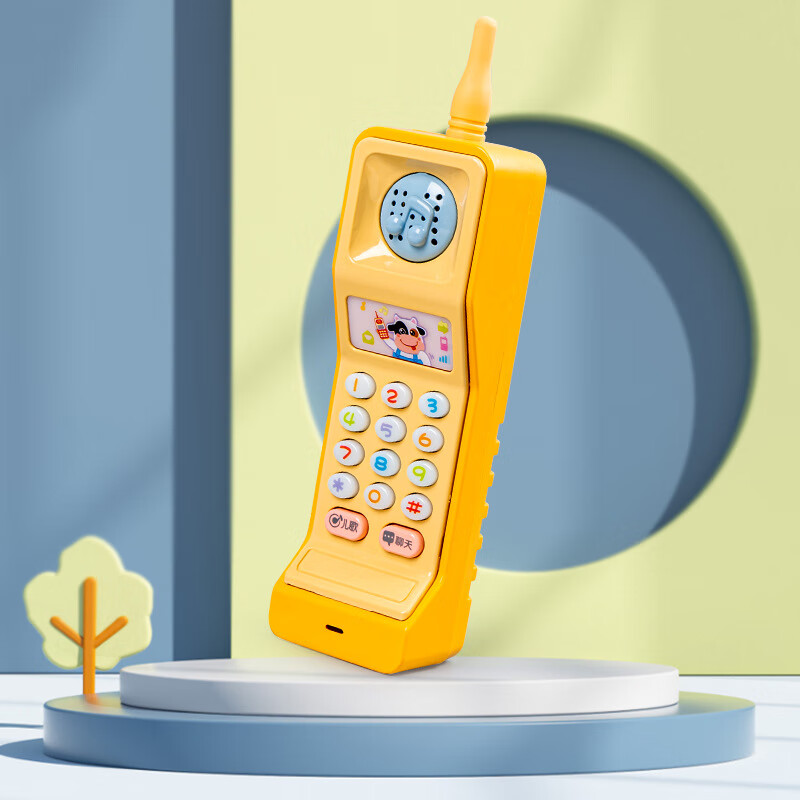 贝木惠(beimuhui)卡通复古仿真大哥大儿童手机模型早教安抚哄睡玩具