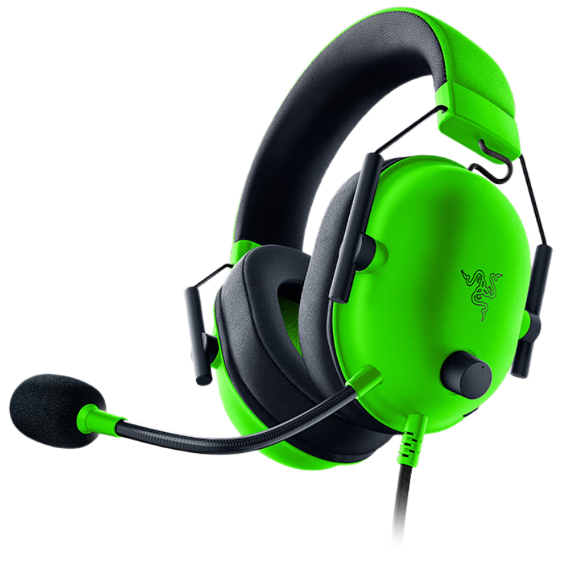 Razer 雷蛇 国际版 旋风黑鲨V2X 有线头戴式电竞游戏耳机 绿色