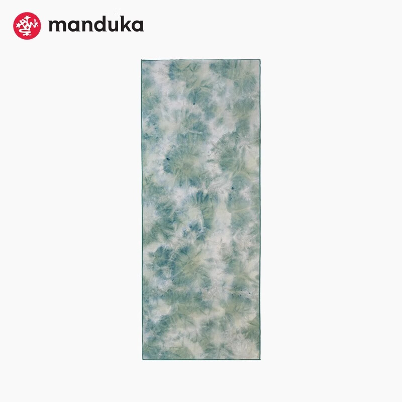 MANDUKAManduka eQua瑜伽鋪巾墊布防滑專業(yè)多功能便攜吸汗速干瑜伽巾毯子 山葵青衣·扎染(67*182cm)