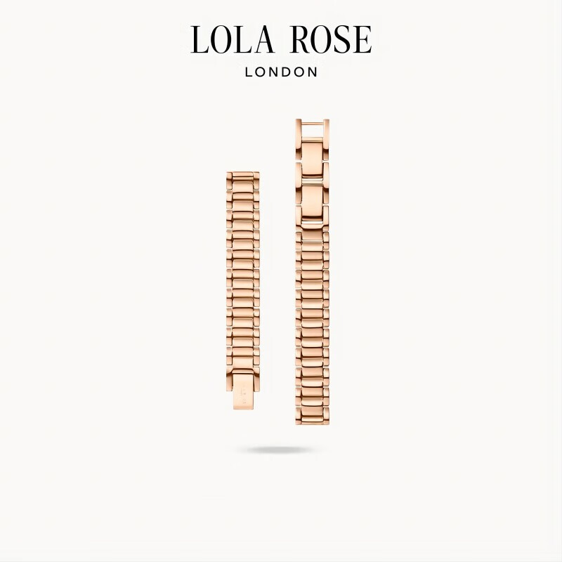 LOLA ROSE罗拉玫瑰手表表带三珠链式钢带节日礼物送女友生日礼物女