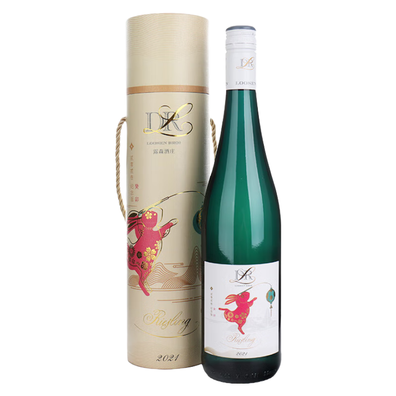 loosen)露森雷司令兔年纪念版白葡萄酒1支 新年兔标酒罐 露森 雷司令