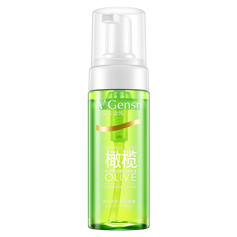 安安金纯（A’Gensn）橄榄氨基酸水润弹润洁面乳洗面奶 氨基酸水嫩洁面泡沫